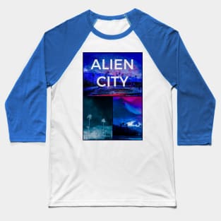 Cosmic City Poster Baseball T-Shirt